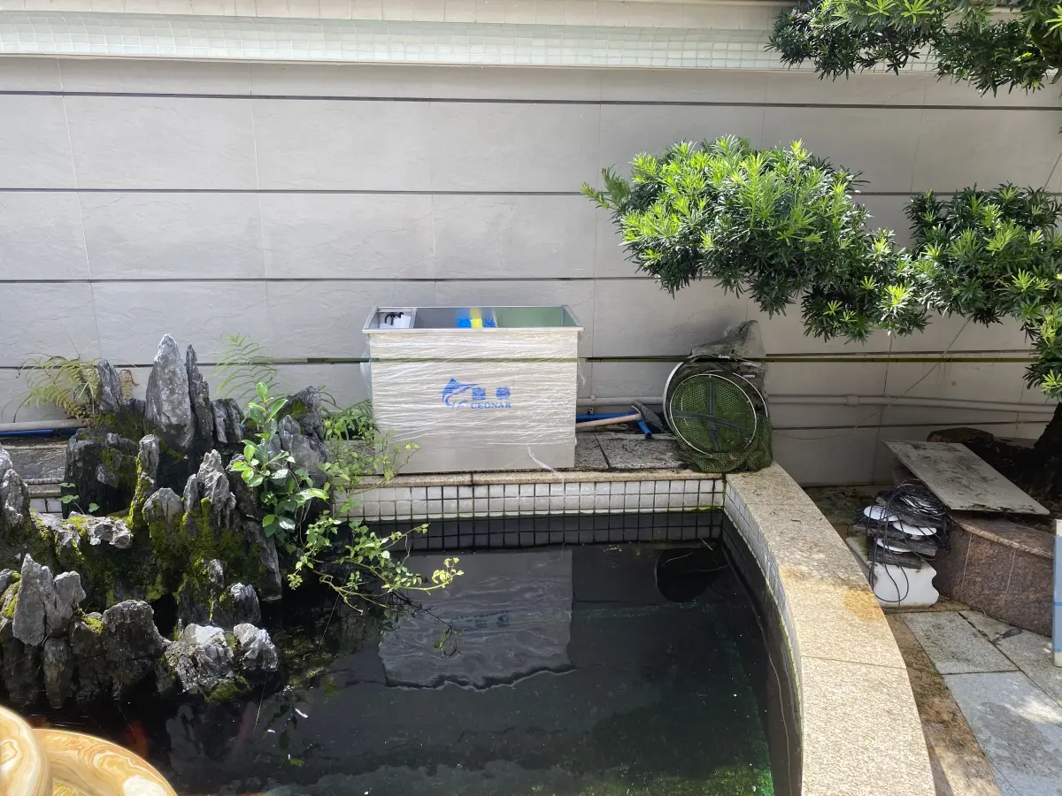 从化区 X-10000 型号鱼池过滤器上门安装案例